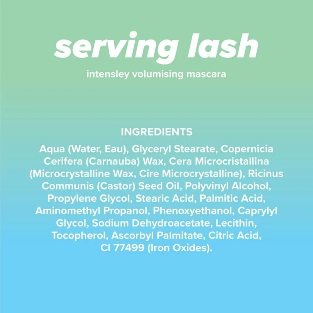 Lottie London Serving Lash Mascara Ultra Volumizing Vegan‎ Mascara - Black